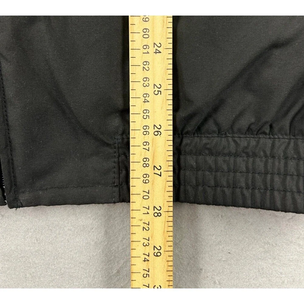 Chaps Ralph Lauren Jacket Men's Medium Black Full Zip Harrington Lined Preppy